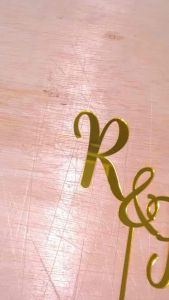 TOPPER CAKE AKRILIK PAKAI TANGKAI CUSTOM