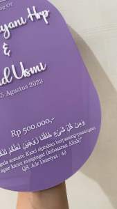 Papan Mahar Pernikahan Akrilik: Desain & Aksesori