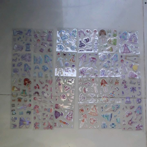 Sét 24 tờ hình dán sticker kích thước 6x8cm thay quần áo công chúa bằng nhựa rất đẹp