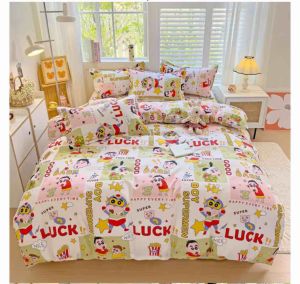 ผ้าห่ม ผ้าปูที่นอน (ลายชินจัง) ขนาด 3|5|6 🛌 ฟุต เนื้อผ้าคอตตอน 100% หนานุ่ม สีไม่ตก 🛒🌷🌸🌈