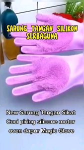 SEPASANG SARUNG TANGAN CUCI PIRING SILIKON / SARUNG CUCI TANGAN SILICON MULTIFUNGSI