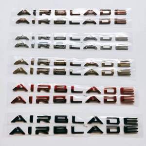 Bộ 2 tem chữ 3D Airblade 2020 AB trang trí xe máy nhiều màu sắc