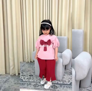 Baju Anak Chloe Perempuan Atasan Pita & Baju Crinkle Super Sale