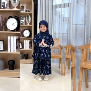 GAMIS ANAK CREDENZA GAMIS ANAK PEREMPUAN RAYON BAJU LEBARAN ANAK PEREMPUAN