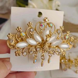 ‼️READY STOCK‼️(S30)Premium Quality Elegant Rhinestone with Cats’ Eyes Peacock/ Butterfly Spring Clip/ Fashion Hair Clip