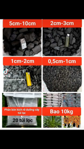 10 kg than củi trồng lan kiểng lá cây cảnh đã qua xử lý