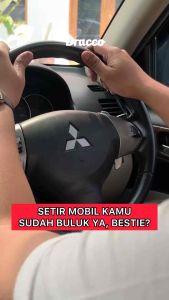 Sarung Setir Mobil Kulit Premium DRACCO & LINEA WHITE ORANGE