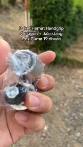 Paket Murah 1 Set Handgrip Octagon & Jalu Stang Model PCX Sarung Gas Premium Chrome Universal