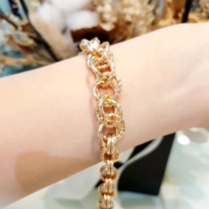 Deux - Gelang Bulat Double Ukir (Panjang Bisa di Custom)