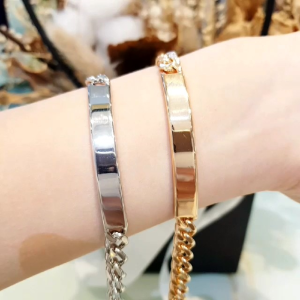 Deux - Gelang Regal Plat Polos (Panjang Bisa di Custom)