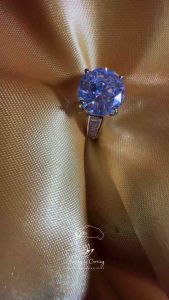 แหวนแฟชั่น เพชรแฟนซี Moissanite แบบ บริดเจอตัน ราคา ฿3590.- บาท รวมส่ง Bridgerton style