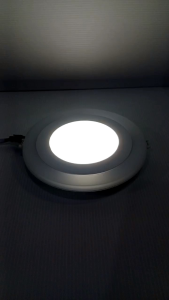 Lampu panel downlight plafon 2 warna biru+putih murah VDR 3w/6w/12w/18w