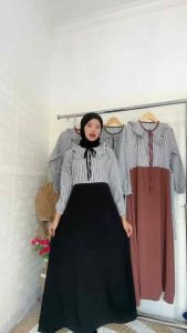 DRESS CRINKLE WANITA AZARA SIZE M L XL