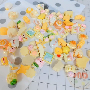 10pcs DIY手作材料 Mini Charm Cream Glue Dcor Case Hairclip Keychain Art DC1212