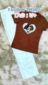 🔖ชุดงานป้าย U+ เสื้อตัวยาว🔖Set 2 ชิ้น