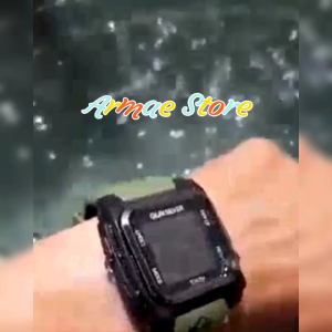 Jam Tangan Q uik Silver Jam Tangan Pria Wanita Sport Water Bisa Dibawa Berenang Model Persegi