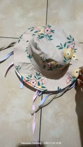 Topi Rimba Anak Perempuan Motif Bunga Lucu