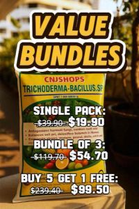 1KG TRICHODERMA BACILLUS 1.000.000BT/g PLANTS BIOFERTILIZER STRONGER GROWTH&PROMOTES HEALTHIER SEEDS AND SOILS