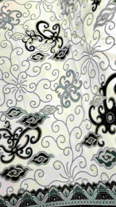 Kain Bahan batik semi sutra halus mega mendung / Bahan kemeja dress batik (hrg 1 mtr)