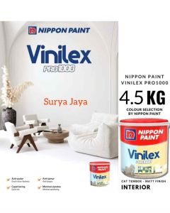 CAT TEMBOK VINILEX PRO 1000 INTERIOR NIPPON PAINT 4.5 KG | GALON WARNA PUTIH