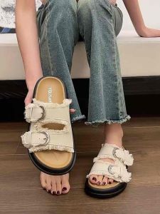 Dép Sandal Đế Dày Quai Ngang Tua Tua Thời Trang Mùa Hè Hàng Quảng Châu Cao Cấp