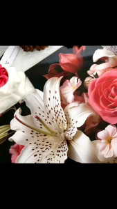 TENNESY Hiasan Dinding Set Bunga bouquet pink beauty 3D 3 Panel Besar Dekorasi Dinding Kamar Tidur Pajangan Kayu Poster Dekorasi Rumah