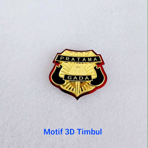 Pin Satpam Gada Pratama Akrilik Motif Timbul 3D