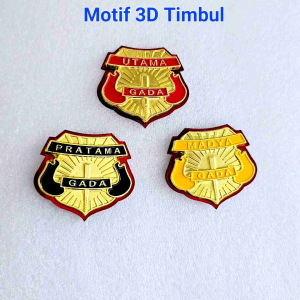 Pin Gada Pratama Gada Madya Gada Utama Akrilik Motif Timbul 3D