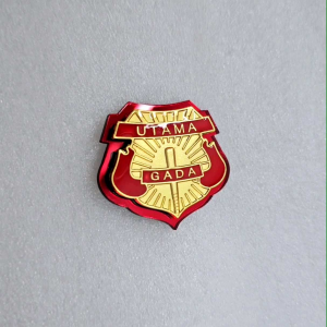 Pin Satpam Gada Utama Akrilik Motif 3D Lapisan Resin