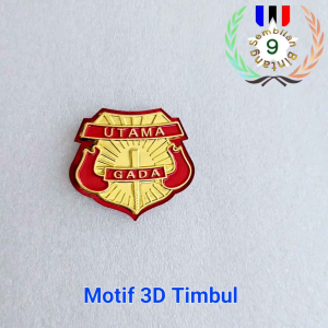 Pin Gada Utama Akrilik Magnet Motif Timbul 3D