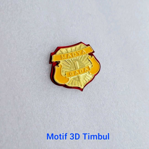 Pin Gada Madya Akrilik Magnet Motif Timbul 3D