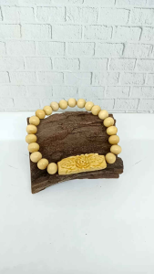 gelang kayu KEMUNING GADING UKIR BUNGA A54