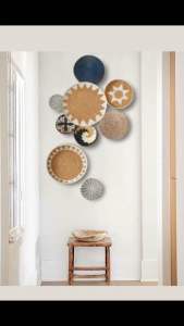 Bộ 3 Đĩa Tre Đan Trang Trí Tường Nghệ Thuật - Decor Nhà Cửa Quán Cafe Homestay Phong Cách Boho