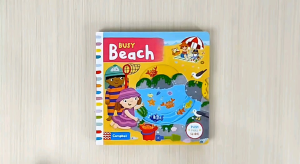 Campbell Busy Beach Push Pull Slide Board Book