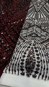 Bahan kebaya Tile elisab motif ful payet bahan kebaya dan gamis ( harga 050m ) cod