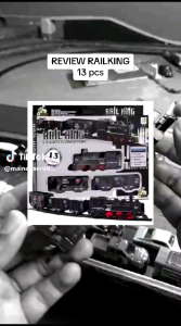 Mainan Anak Kereta Api Rail King 13Pcs PR 17572 /Mainan Edukasi Anak Kereta Api Bisa Nyala Lampu