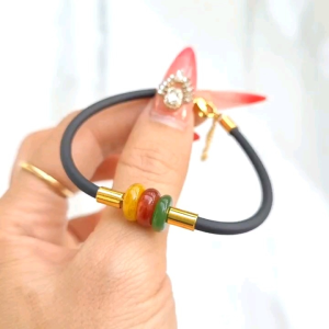 Vòng Tam Điếu Mix 3 Loại ĐaA Chất Cực Đẹp Ta Tóc Vàng Ngọkc Huyết Và Nb - Phong Thủy TUDO