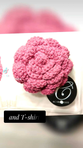 Carollee Large Crochet Flower Brooch