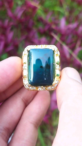 Cincin Batu Bacan Kotak Natural (High Quality) NON COD
