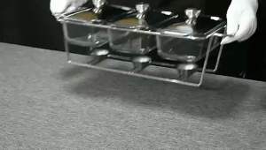 ชุดถาดแก้วเสิร์ฟ แก้วอุ่นอาหารทรงเหลี่ยม ถาดแก้วเสิร์ฟบุฟเฟ่ต์🎯🎯