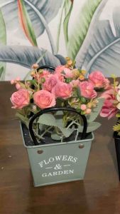 Artificial Flowers Roses with Vase