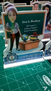 Personalize Caricature Standee Sintra Board with Pen Holder 5mm Affordable Souvenir Gift Organizer