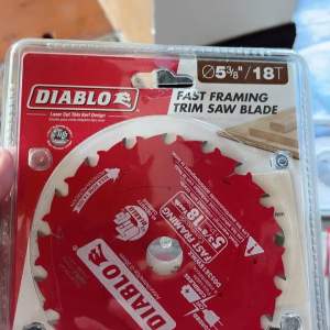 Diablo 5-3/8 in x 18-Tooth Power Tool Circular Fast Framing Saw Blade with Bushings