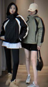 Áo Khoác Gió Nữ 2 Lớp Phối Màu Thời Trang. Phong cách trẻ trung năng động. Chất Vải gió tráng bạc chống nước