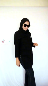 DC deefas tunik lurus belah pinggir lengan panjang bahan catton combet 20s