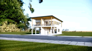 แบบบ้านโมเดิร์นแฝด 2 ชั้น