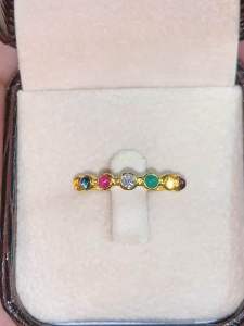 แหวนเงินนพเก้าตรงตำรา