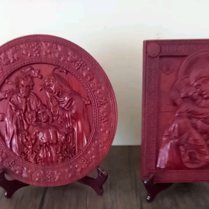 Ukiran Tuhan Yesus Bunda Maria Katolik Kristen Rohani Hiasan meja kayu WCP