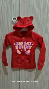 JAKET ANAK CEWEK MODEL KUPING SWEET BUNNY