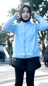 Jaket Jogging Wanita Anti Sinar Matahari - Jaket UV Olahraga Lari Running Gym Hiking Terbaru